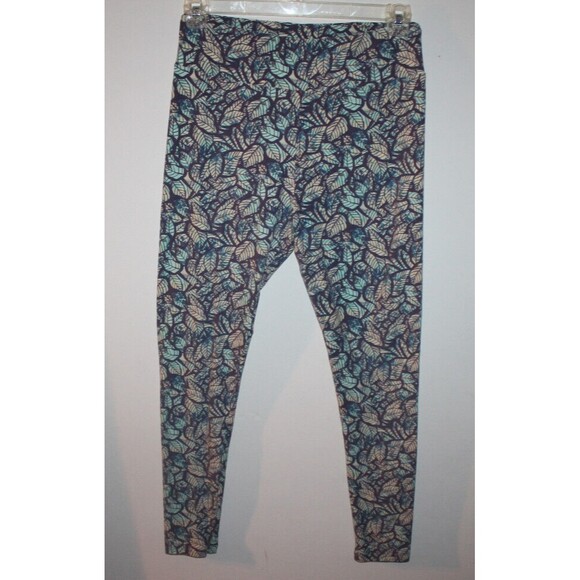 Lularoe Womens Multcolor Winter Fall Leaf Leaves Leggings Size Tall And Curvy TC - Picture 1 of 2